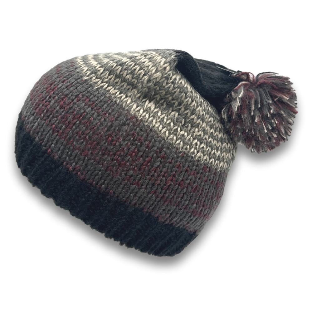 Black D&Y Short Knitted Style Beanie Slouch POM Winter Hat Ski Cap Snowboard Hat